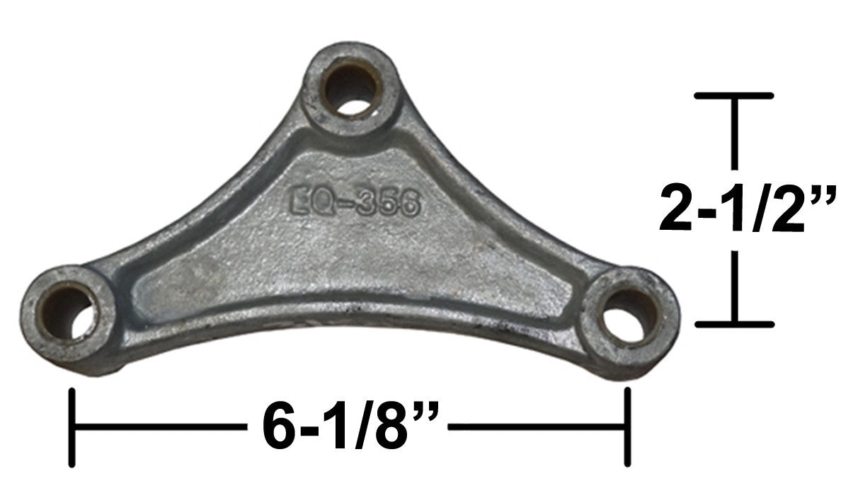 Heavy-Duty 6 1/8" Double Eye Suspension Equalizer for 1 3/4" Leaf Springs