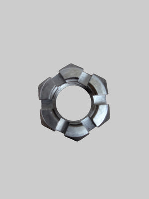 Heavy-Duty 7/8"-9 Slotted Nut for Trailer Center Bolt - full product view | AAA Trailer