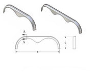 Heavy Duty Aluminum Fender Flare Skirt for Tandefm Axle Trailers - full product view | AAA Trailer