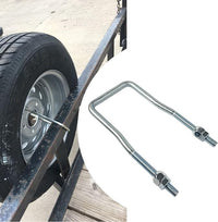 Heavy-Duty Trailer U-Bolt Spare Tire Carrier Bracket for Side Mount - full product view | AAA Trailer
