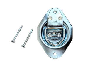 Heavy-Duty Recessed D-Ring Tie Down Anchor for Trailer Floors & Walls - full product view | AAA Trailer