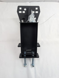 Heavy Duty Stake Pocket Spare Tire Carrier for Trailers - 150 lbs - close-up view | AAA Trailer