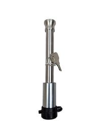 Trailer hitch receiver lock Heavy Duty Chrome 5/8" Pin (fits 2" and 2.5" Hitch) - alternate angle | AAA Trailer