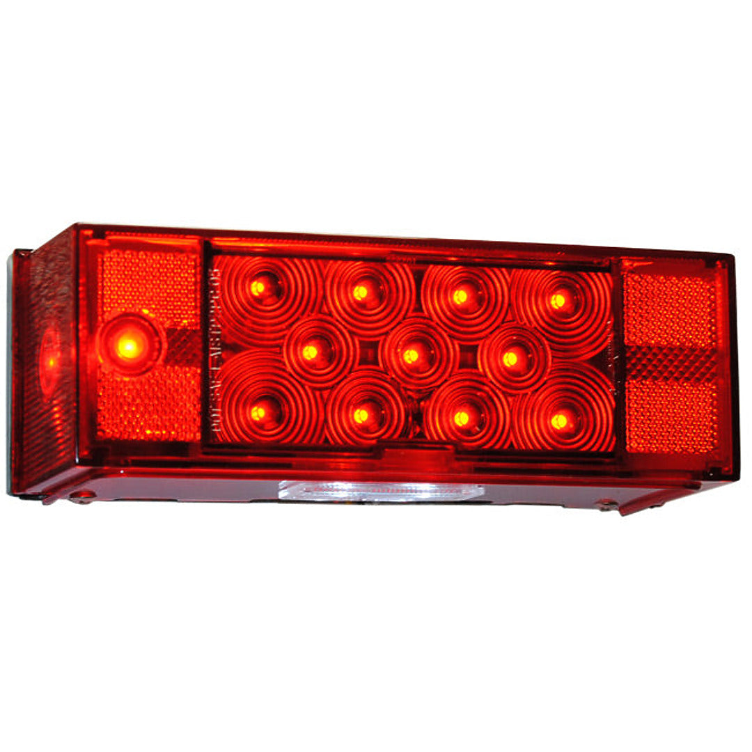 Jammy J-75L LED Trailer Tail Light | 8" Submersible Stop/Turn/Tail + License Plate | Driver Side