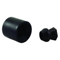 JR Products 10665 Low Profile Bumper Door Holder — Black Polymer Stem & Rubber Socket - full product view | AAA Trailer