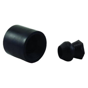 JR Products 10665 Low Profile Bumper Door Holder — Black Polymer Stem & Rubber Socket - full product view | AAA Trailer