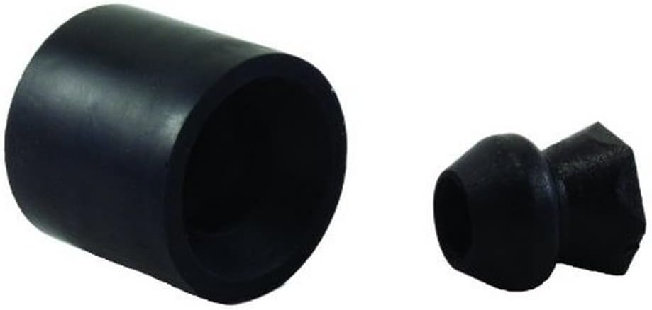 JR Products 10665 Low Profile Bumper Door Holder — Black Polymer Stem & Rubber Socket