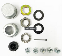 K08-259-1G Pre-Greased Trailer Hub Kit – 5 on 4.5" Bolt Pattern – Complete Idler Hub – Made in USA - 34 lbs - detail view | A