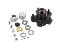 K08-259-1G Pre-Greased Trailer Hub Kit – 5 on 4.5" Bolt Pattern – Complete Idler Hub – Made in USA - 34 lbs - component detai