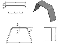 Kampco A6701 Aluminum Single Axle Fender 36"W x 19"H - detail view | AAA Trailer