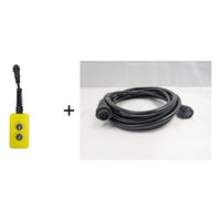 KTI 395-55 2-button dump trailer remote and 74-06 15-foot extension cord kit | AAA Trailer