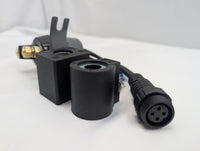 KTI 391-40 12V DC Potted Double-Acting Solenoid - valve coils and waterproof connector detail | AAA Trailer