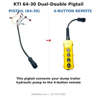 KTI 64-30 Dual-Double Pigtail connector detail view | AAA Trailer