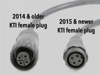 KTI 74-03 Four-Wire Pigtail Connector for Double-Acting Dump Trailer Hydraulic Pumps - close-up view | AAA Trailer
