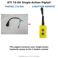 KTI 74-04 Pigtail Connector for Single-Action Dump Trailer Hydraulic Pumps detail | AAA Trailer