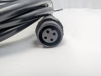 KTI 74-06 15 ft Extension Cord - Hydraulic Pump Controller Cable for Dump Trailers - coiled cable overhead view | AAA Trailer