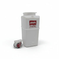 KTI 8181-6-KIT 6-Quart Poly Hydraulic Reservoir Tank Kit — tank with drain plug, O-ring, and cap hardware | AAA Trailer
