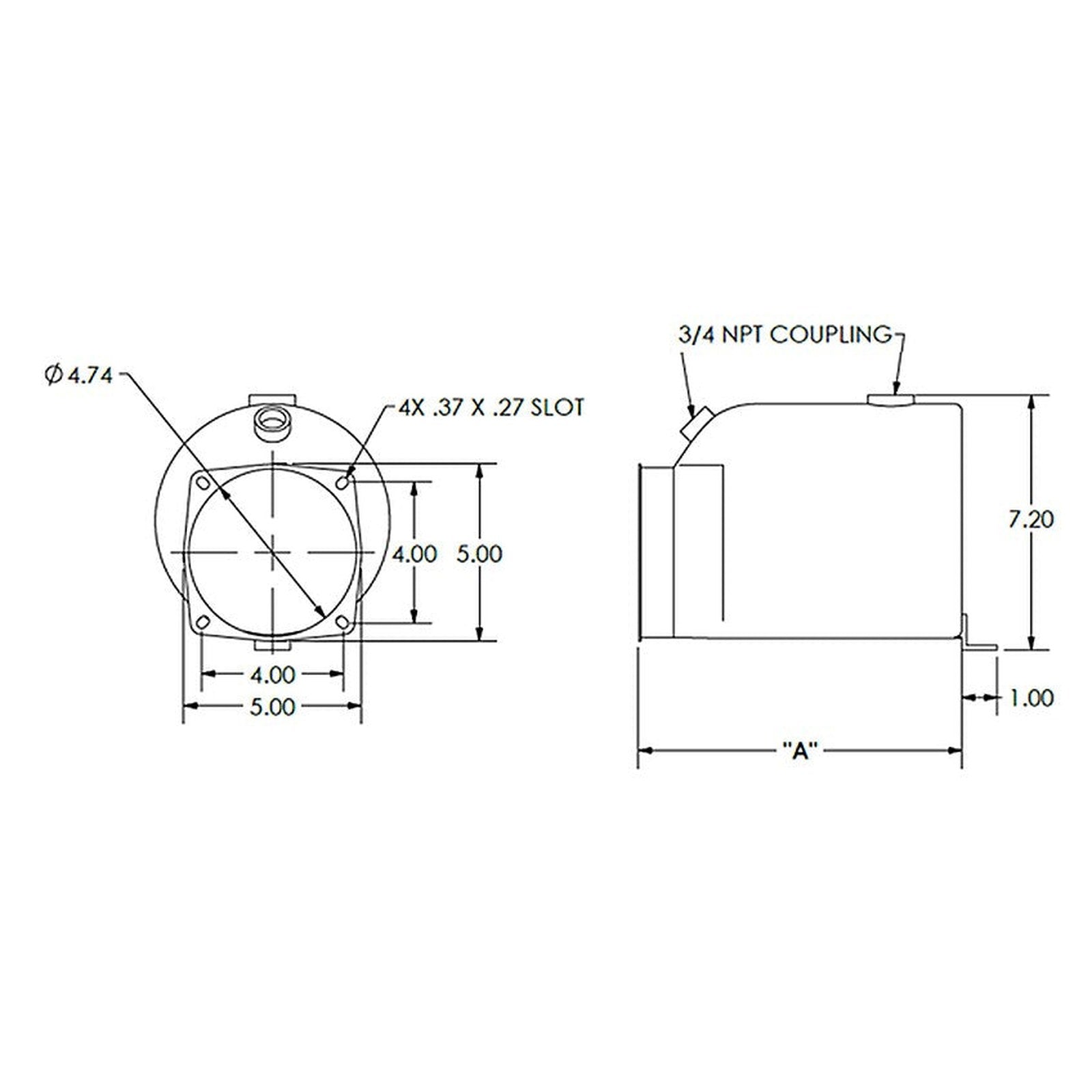 KTI 8282-10-K 10-Quart Poly Hydraulic Reservoir Kit — Dump Trailer Power Unit Replacement Tank