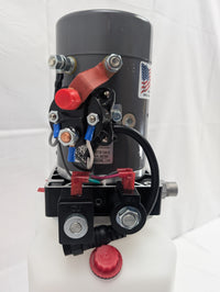KTI DC36RA / DC-45597 Hydraulic Pump – 12V Double Acting Dump Trailer Power Unit – solenoid and valve assembly, 12V, double acting, 3200 PSI Port A / 1500 PSI Port B | AAA Trailer