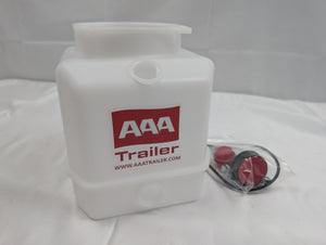 KTI Dump Trailer Hydraulics 3 Quart Plastic Reservoir Complete Tank Kit with hardware - 3 quart - full product view | AAA Tra