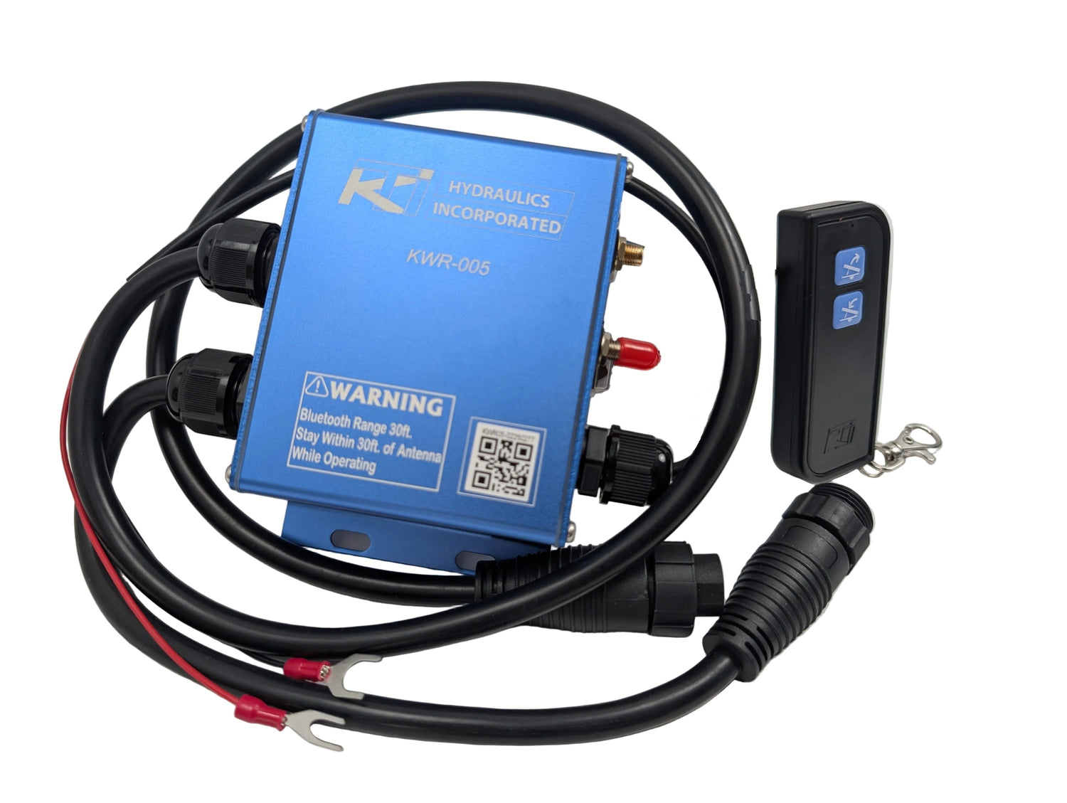 KTI KWR-005 Bluetooth Wireless Hydraulic Controller 4 Pin for 2 Button Remote - full product view | AAA Trailer