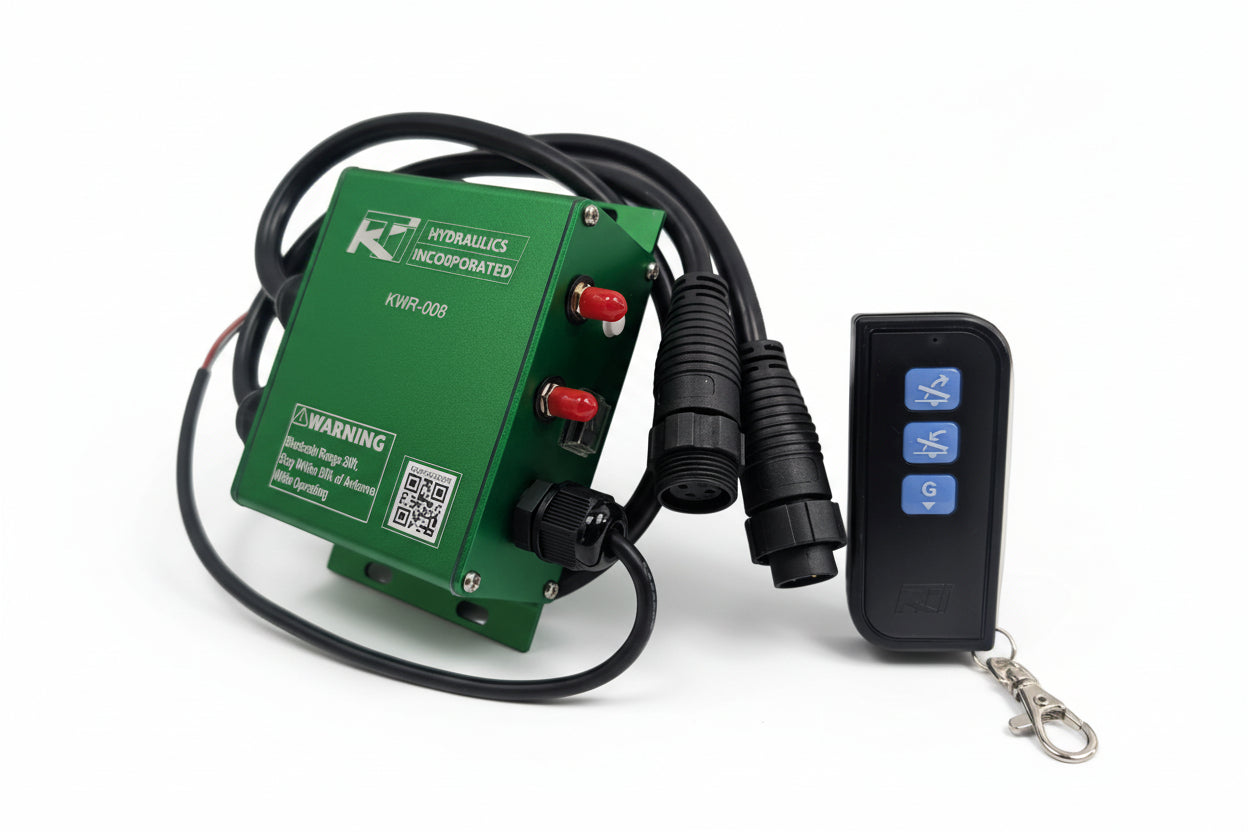 KTI KWR-008 Bluetooth Wireless Remote & Controller — 4-Pin 3-Button Dump Trailer Hydraulic