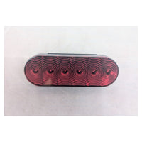 6-Inch Oval Red LED Stop, Tail, Turn Light with Grommet Mount - full product view | AAA Trailer
