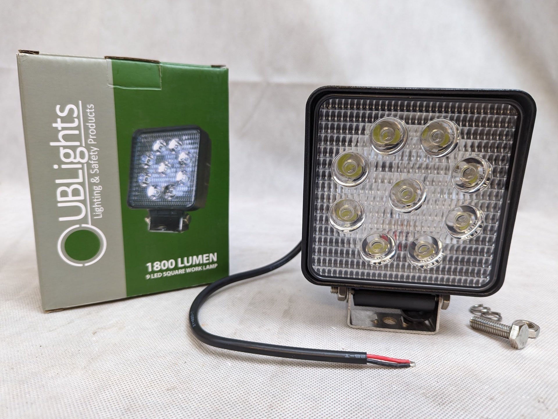 High-Performance 4" Square LED Work Light with 1800 Lumens