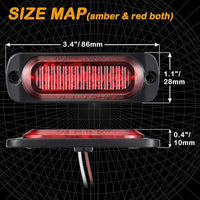 Red Amber LED Trailer Clearance and Side Marker Lights - detail view | AAA Trailer