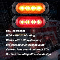 Red Amber LED Trailer Clearance and Side Marker Lights - alternate angle | AAA Trailer
