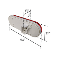 Tecniq LED Oval Stop / Tail / Turn Lamp – 10 Diode Red Trailer Light (PL-3 Plug) - detail view | AAA Trailer