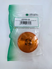 LED2500-13A 2.5" Round Amber LED Clearance / Side Marker Light – Submersible Trailer Light - detail view | AAA Trailer