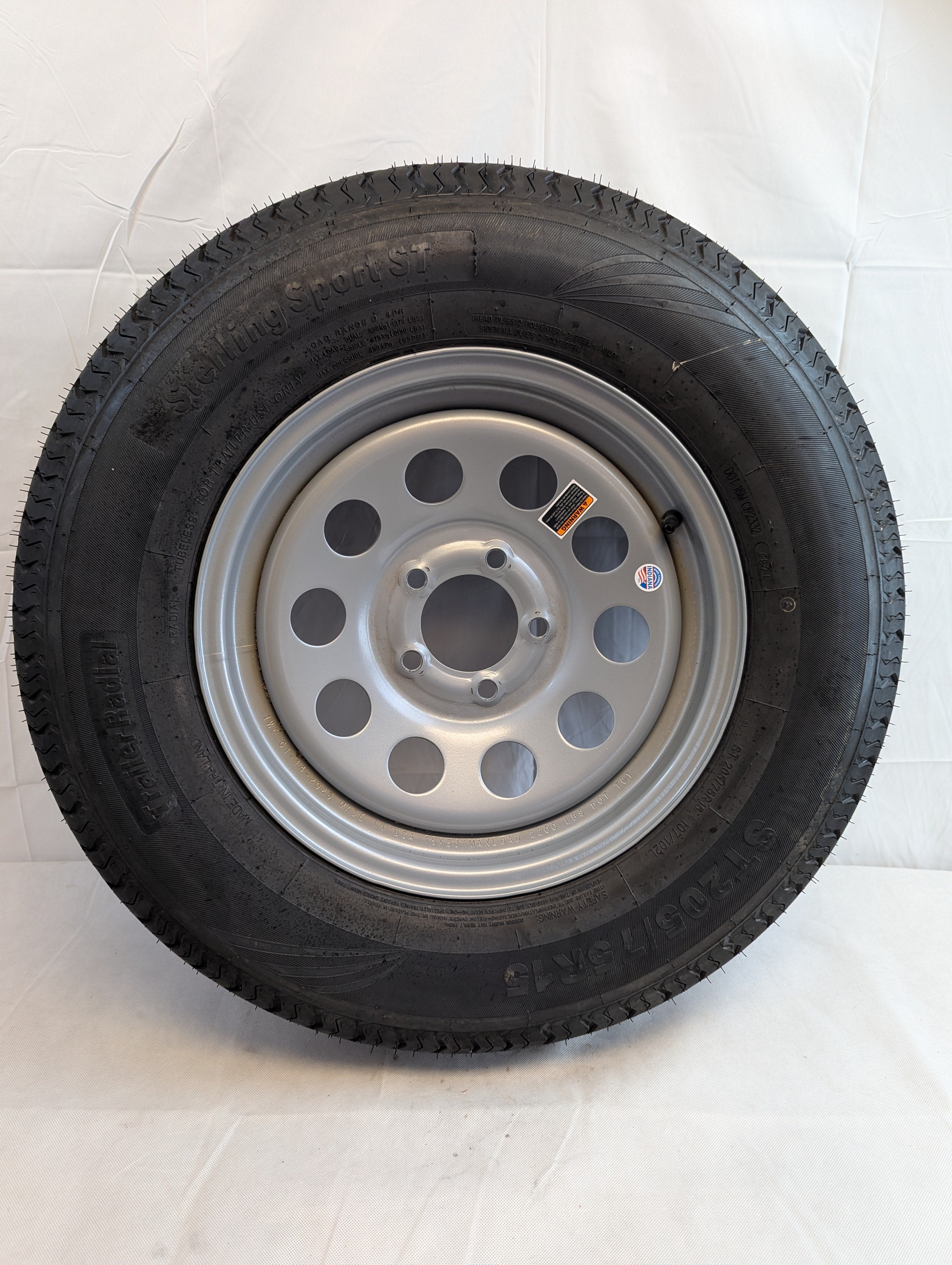 Lionshead Sterling Sport Trailer ST ST205/75R15 Load D Gray Mod Wheel 4.5"x5
