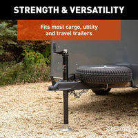 Lippert Quick Drop A-Frame Trailer Tongue Jack – 2,000 lb | Drill or Manual Operation - 2,000 lb - close-up view | AAA Traile