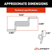 Lippert Ramp Door Springs Replacement Suitable for Ramp Gate Spring Gate Spring Assist (2Pcs Black) - detail view | AAA Trail
