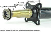 Axis 3" EZ LUBE Straight Axle Beam 95" Hub Face 3.5k - close-up view | AAA Trailer