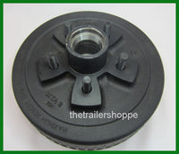 Dexter 10" x 2 1/4" Hub Brake Drum 5 Lug x 4.5"  MADE IN USA - 3,500 lb - close-up view | AAA Trailer