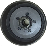 Dexter 10" x 2 1/4" Hub Brake Drum 5 Lug x 4.5"  MADE IN USA - 3,500 lb - close-up view | AAA Trailer