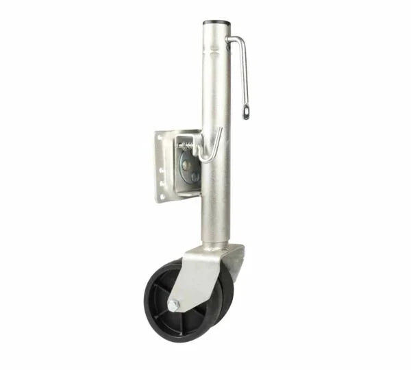 Swivel Trailer Tongue Jack with Dual Wheels, 2000 lbs Capacity