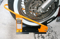 MaxxHaul 70075 Motorcycle Wheel Chock - close-up view | AAA Trailer