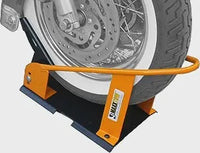 MaxxHaul 70075 Motorcycle Wheel Chock - close-up view | AAA Trailer