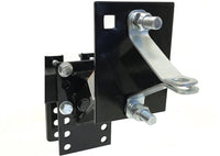 MaxxHaul 80071 Powder Coat Black Trailer Spare Carrier with Tire Locking Bracket - full product view | AAA Trailer