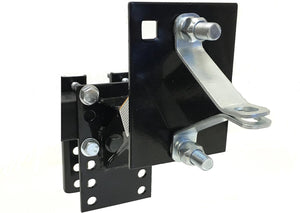 MaxxHaul 80071 Powder Coat Black Trailer Spare Carrier with Tire Locking Bracket - full product view | AAA Trailer