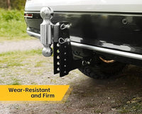 Maxxhaul Adjustable trailer hitch 2" receiver 6.5" drop - 7.5" rise  - Dual Ball Mount 2" & 2 5/16" Model70380 - alternate an