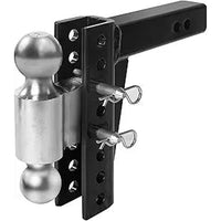 Maxxhaul Adjustable trailer hitch 2" receiver 6.5" drop - 7.5" rise  - Dual Ball Mount 2" & 2 5/16" Model70380