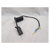 HitchCoil 7-Way, RV-Style Connector w/ 6' Long Coiled Cable - Trailer End 102-5 - full product view | AAA Trailer