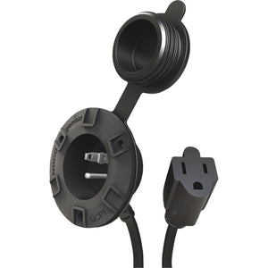 Noco Genius 15A 125V Shore Power Inlet Plug with 16in Extension - 125V - full product view | AAA Trailer