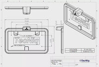 Tecniq OEM Trailer License Plate Frame with LED Light - alternate angle | AAA Trailer