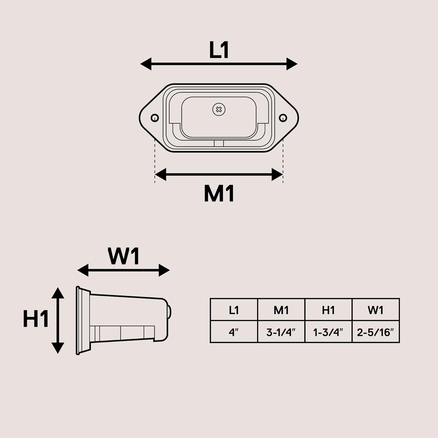 Optronics LP51CB Incandescent Trailer License Plate Light – Surface Mount 12V