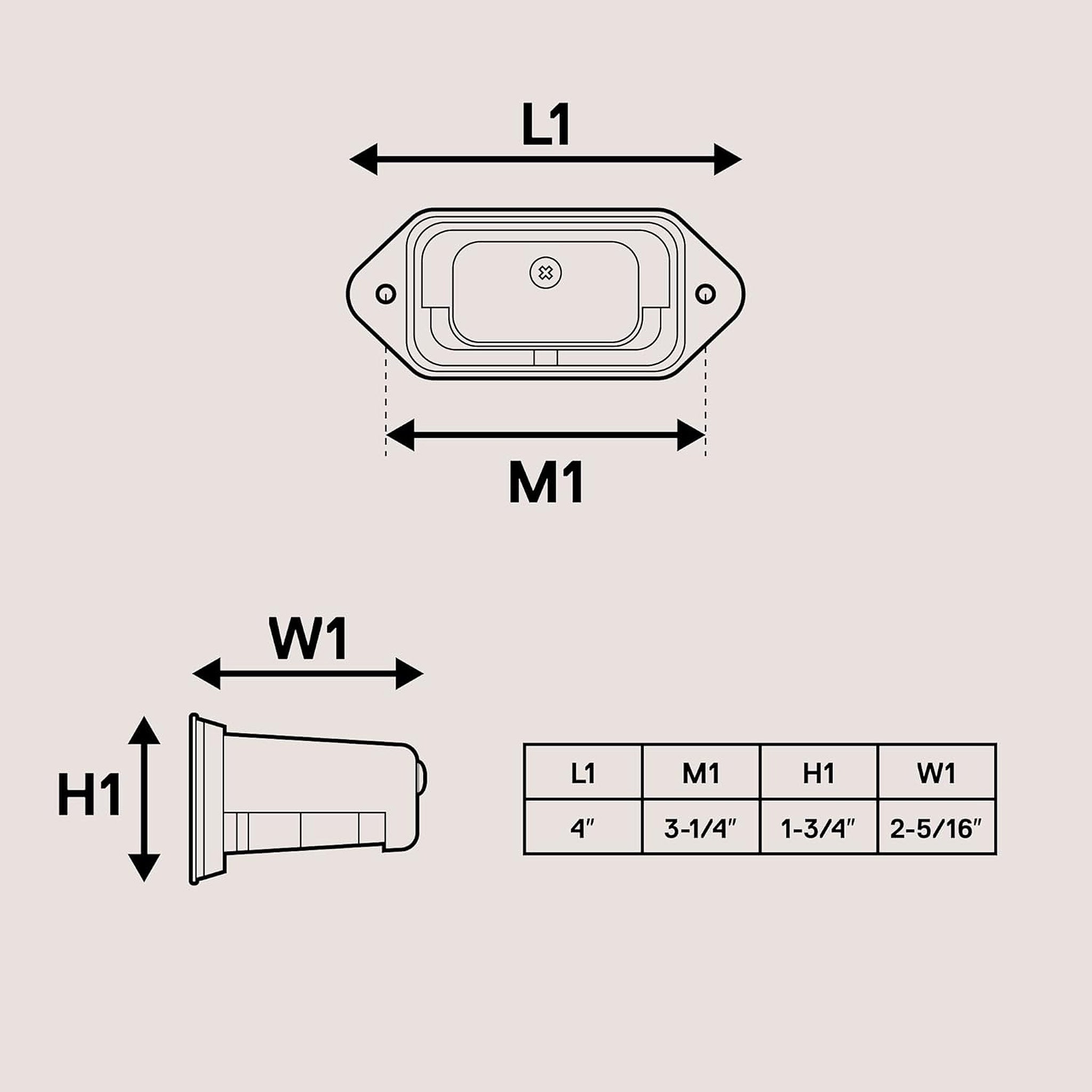 Optronics LP51CB Incandescent Trailer License Plate Light – Surface Mount 12V